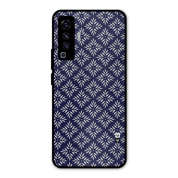 White Petals Pattern Metal Back Case for Vivo X50