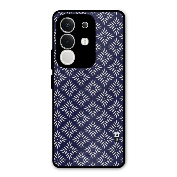 White Petals Pattern Metal Back Case for iQOO Z10x