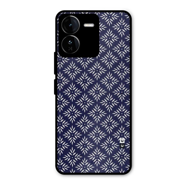 White Petals Pattern Metal Back Case for iQOO Z9