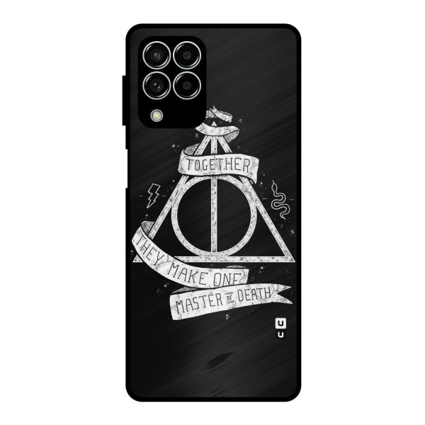 White Ribbon Metal Back Case for Galaxy M33