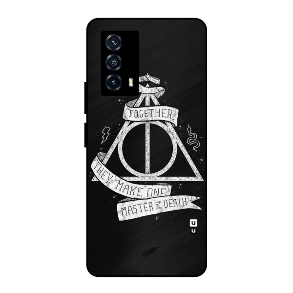 White Ribbon Metal Back Case for iQOO Z5