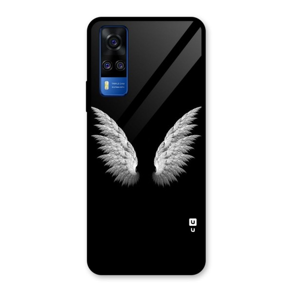 White Wings Glass Back Case for Vivo Y51