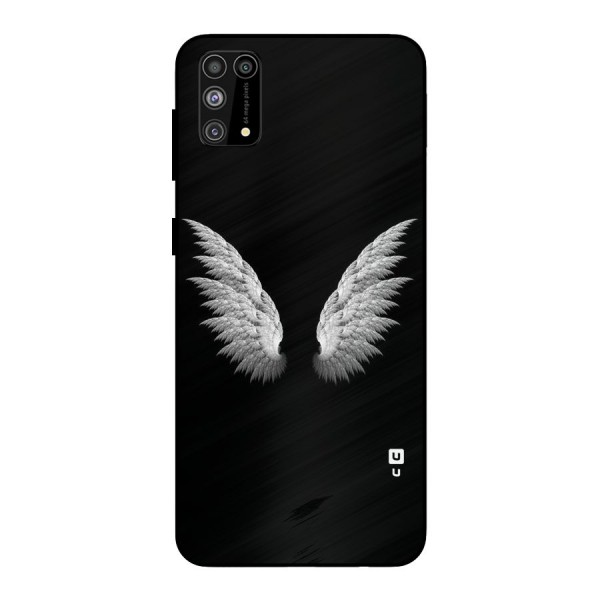 White Wings Metal Back Case for Galaxy M31