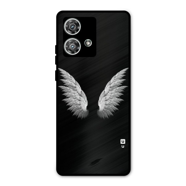 White Wings Metal Back Case for Motorola Edge 40 Neo