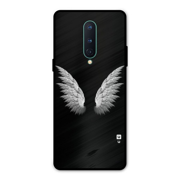 White Wings Metal Back Case for OnePlus 8