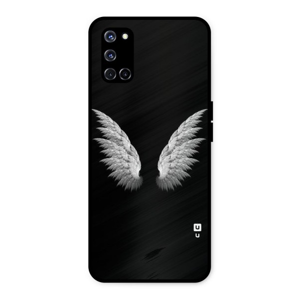 White Wings Metal Back Case for Oppo A52