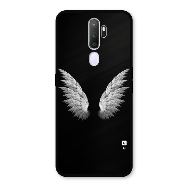 White Wings Metal Back Case for Oppo A5 (2020)