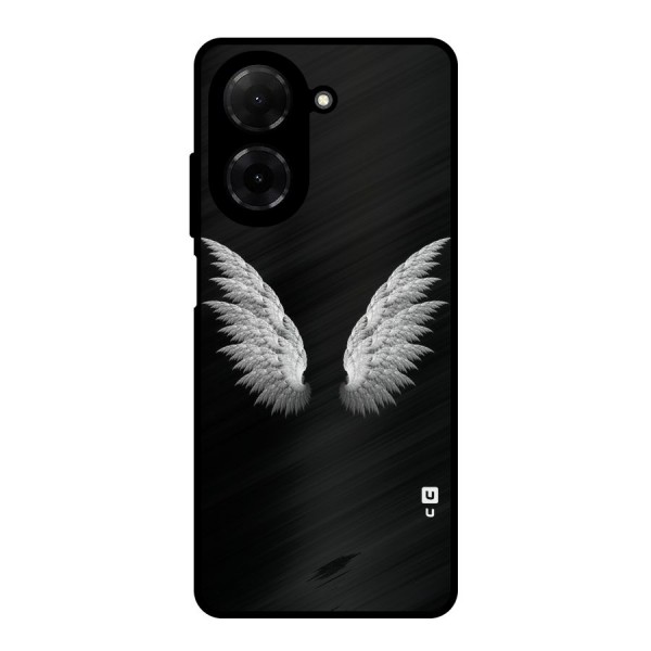 White Wings Metal Back Case for Poco C71