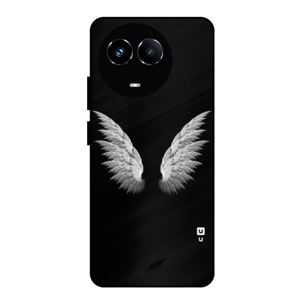 White Wings Metal Back Case for Realme 11 5G
