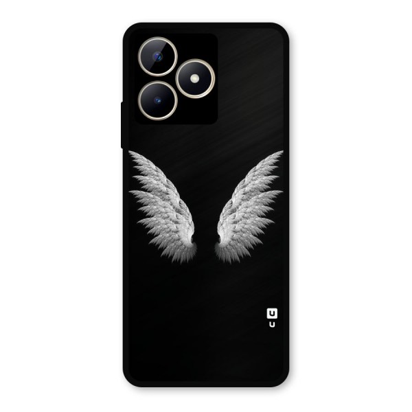 White Wings Metal Back Case for Realme C53
