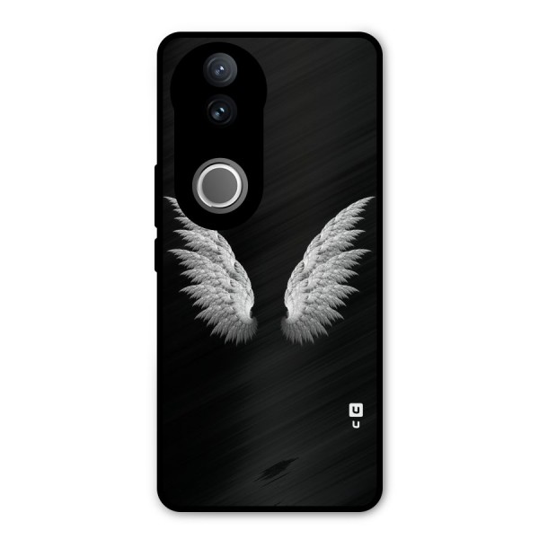 White Wings Metal Back Case for Vivo V50e