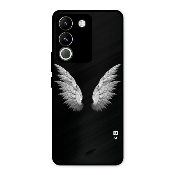 White Wings Metal Back Case for Vivo Y200