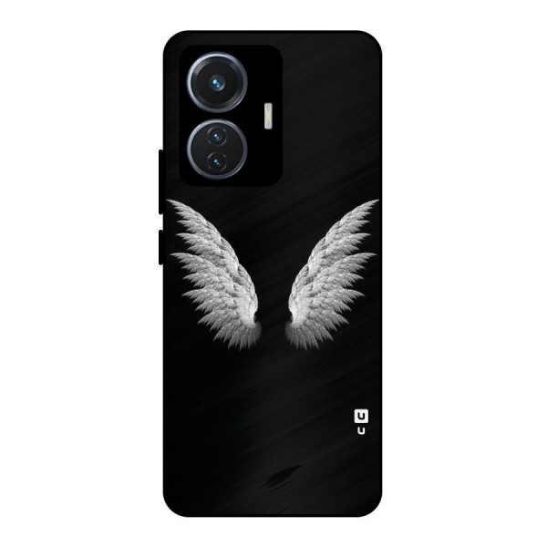 White Wings Metal Back Case for iQOO Z6 44W
