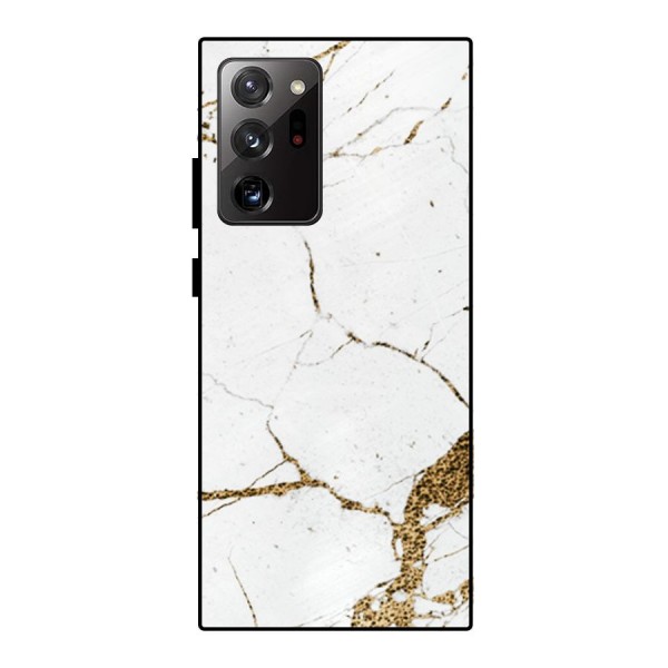 White and Gold Design Metal Back Case for Galaxy Note 20 Ultra