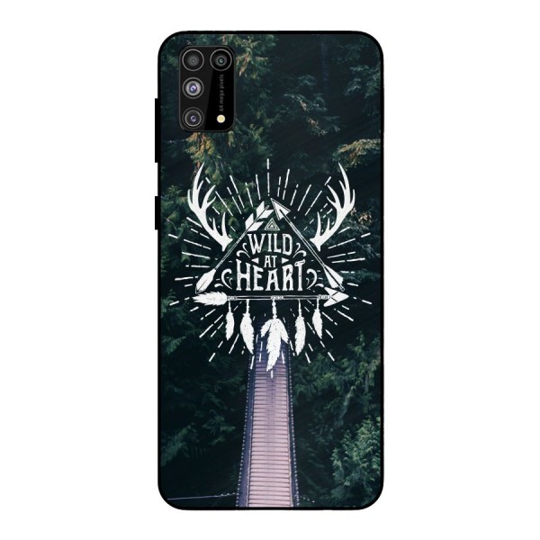 Wild Heart Metal Back Case for Galaxy M31