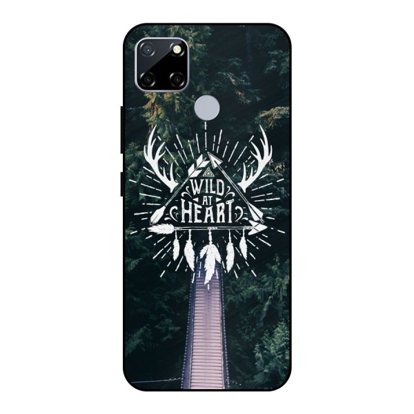 Wild Heart Metal Back Case for Realme Narzo 30A