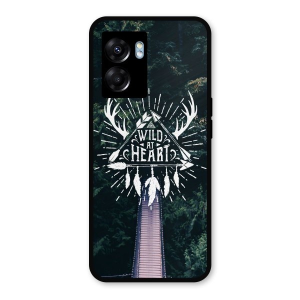 Wild Heart Metal Back Case for Realme Narzo 50 5G