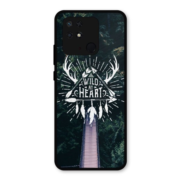 Wild Heart Metal Back Case for Redmi 10 Power