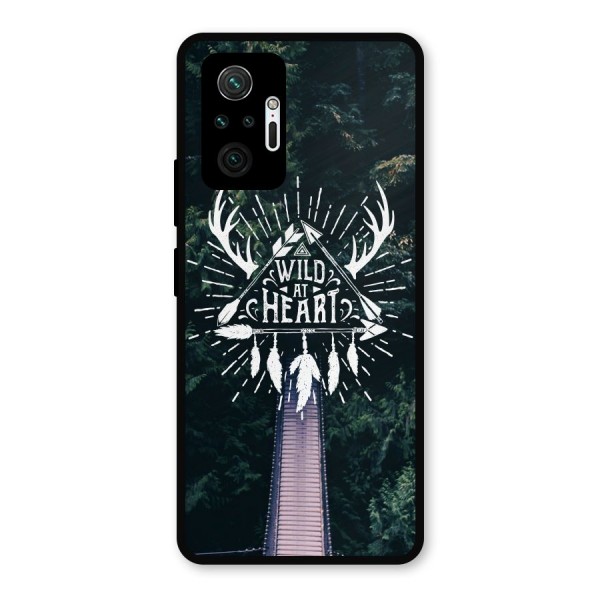 Wild Heart Metal Back Case for Redmi Note 10 Pro Max