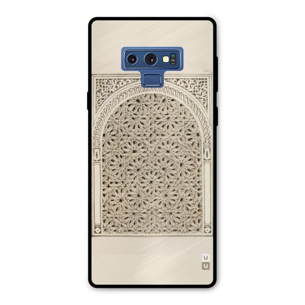 Window Ornaments Metal Back Case for Galaxy Note 9