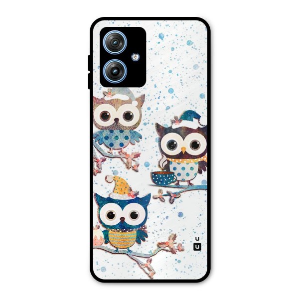 Winter Owls Metal Back Case for Moto G54