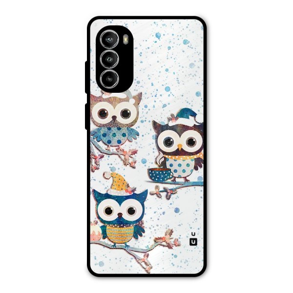 Winter Owls Metal Back Case for Moto G82