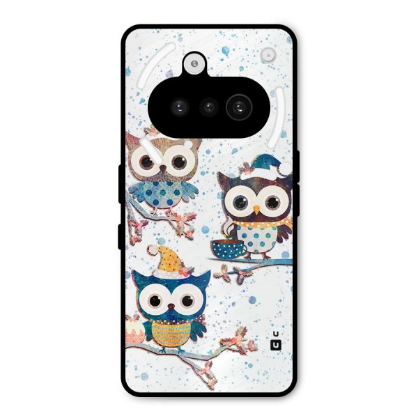 Winter Owls Metal Back Case for Nothing Phone 3a