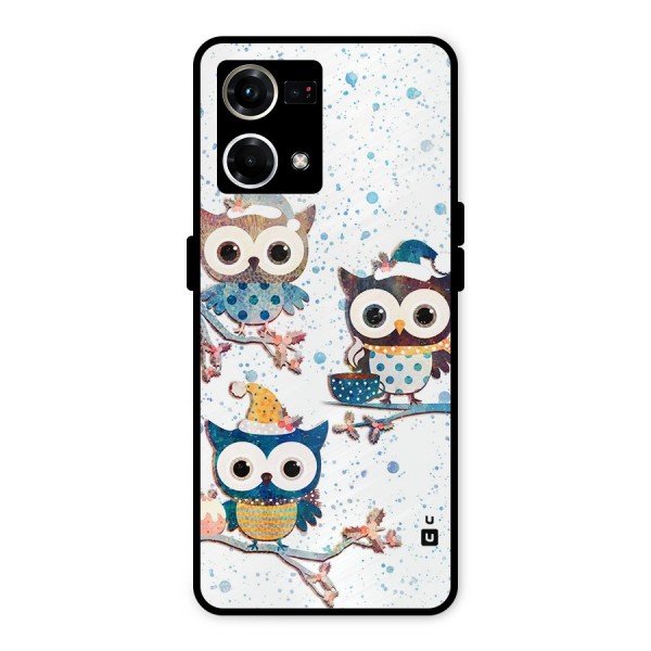 Winter Owls Metal Back Case for Oppo F21 Pro 4G
