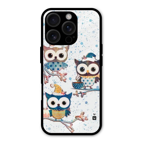 Winter Owls Metal Back Case for iPhone 16 Pro