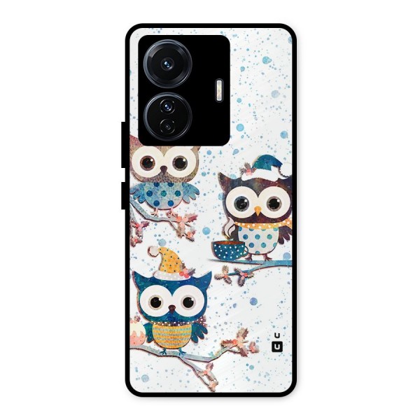 Winter Owls Metal Back Case for iQOO Z6