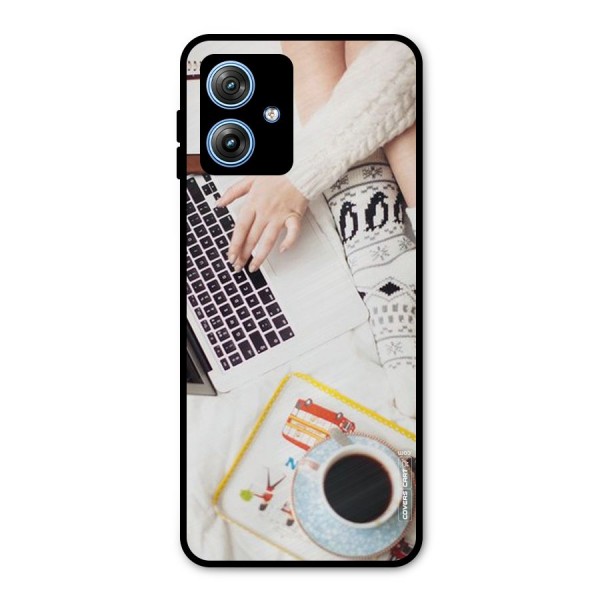 Winter Relaxation Metal Back Case for Moto G54
