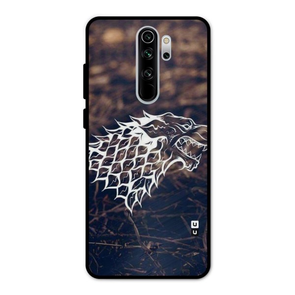 Wolf In White Metal Back Case for Redmi Note 8 Pro