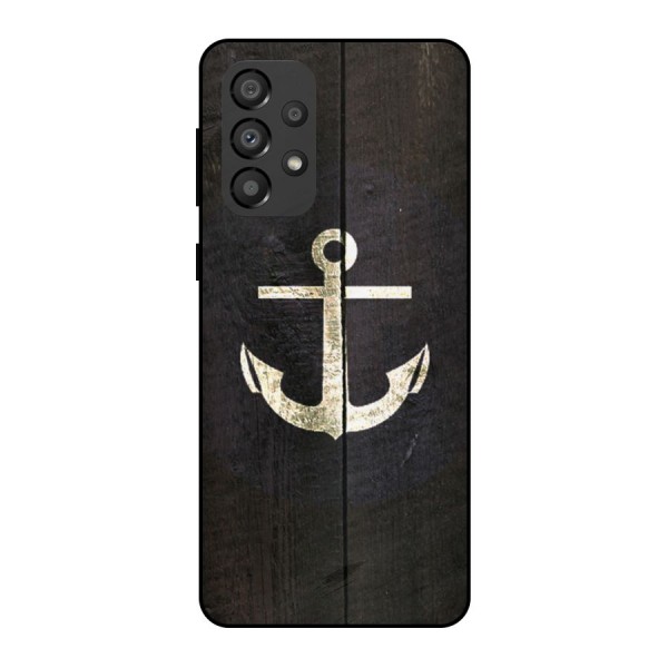 Wood Anchor Metal Back Case for Galaxy A33 5G