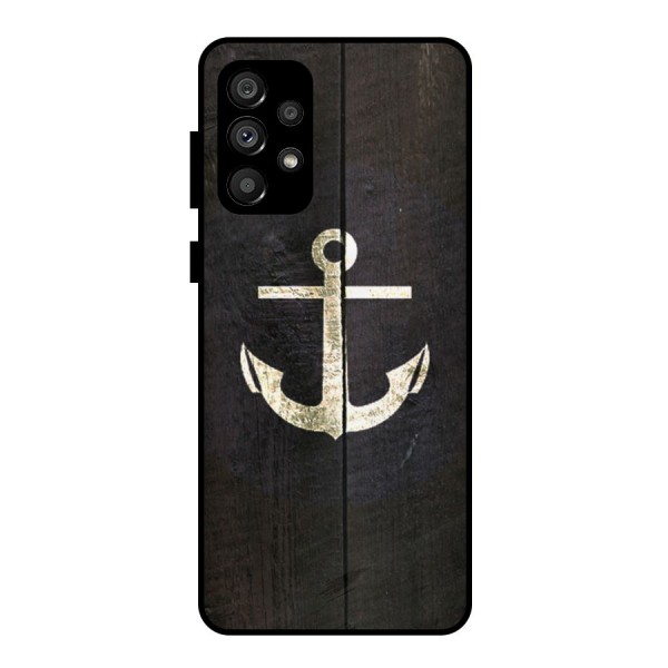 Wood Anchor Metal Back Case for Galaxy A73 5G