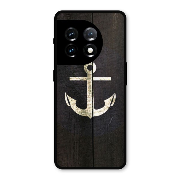 Wood Anchor Metal Back Case for OnePlus 11