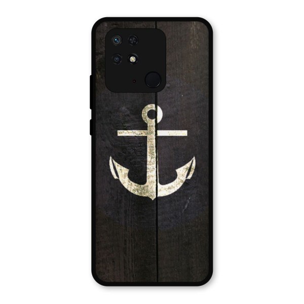 Wood Anchor Metal Back Case for Redmi 10 Power