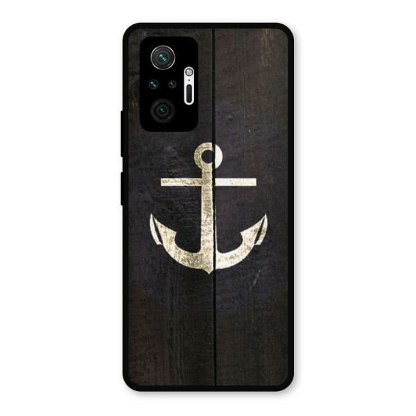 Wood Anchor Metal Back Case for Redmi Note 10 Pro Max