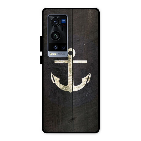 Wood Anchor Metal Back Case for Vivo X60 Pro Plus