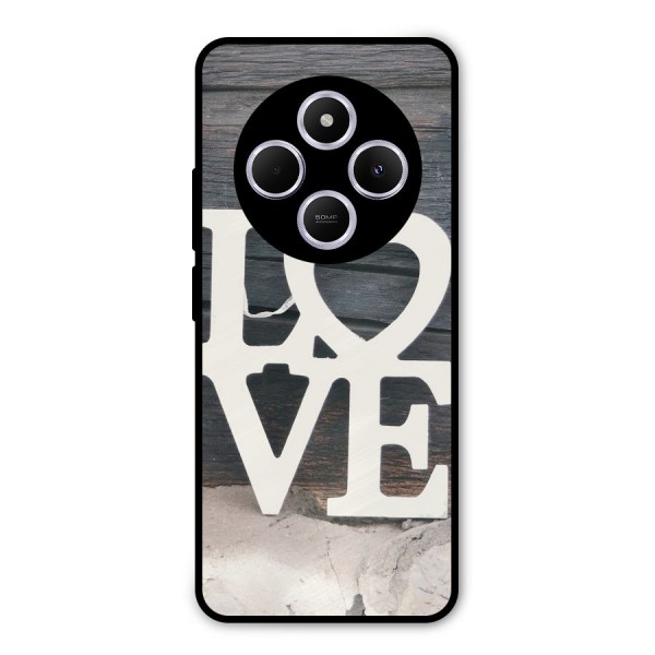 Wood Love Lock Metal Back Case for Poco M7