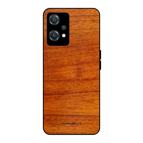 Wood Texture Design Metal Back Case for OnePlus Nord CE 2 Lite 5G