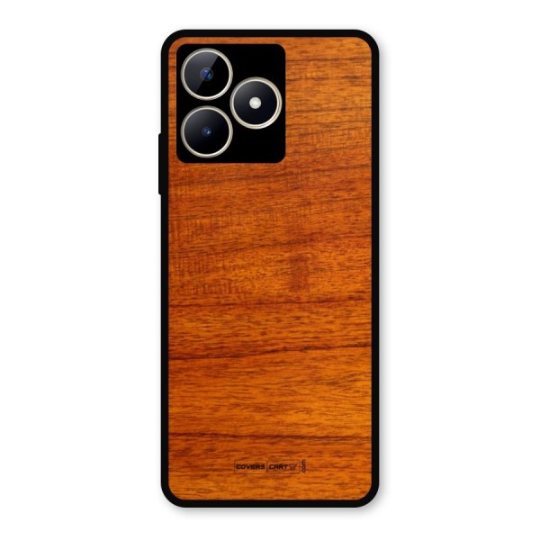 Wood Texture Design Metal Back Case for Realme C53