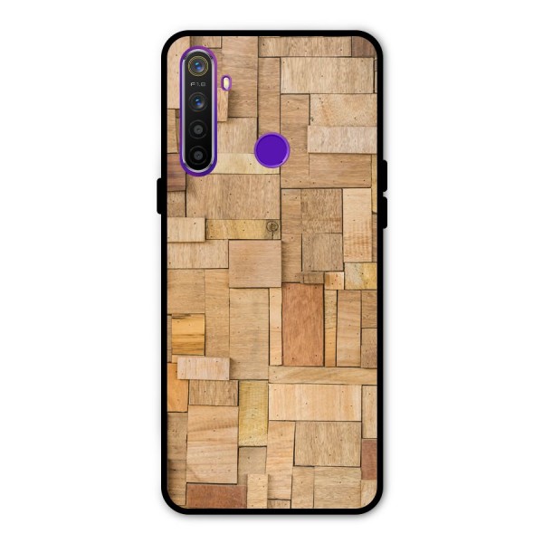 Wooden Blocks Glass Back Case for Realme 5s