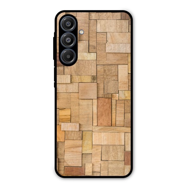 Wooden Blocks Metal Back Case for Galaxy A16 5G