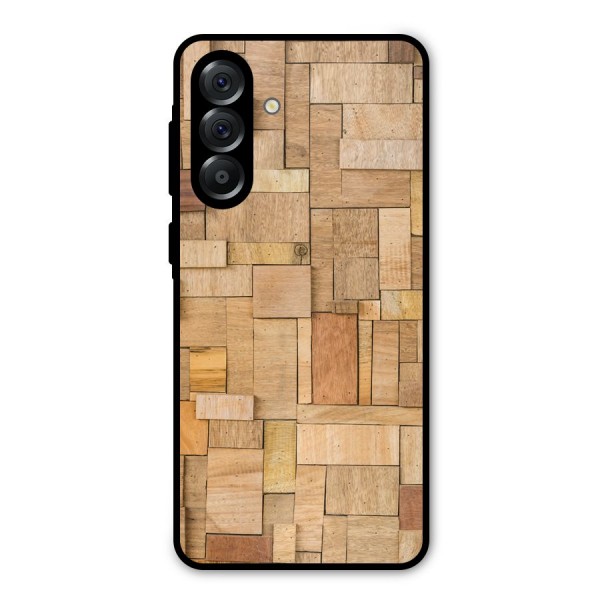 Wooden Blocks Metal Back Case for Galaxy A36
