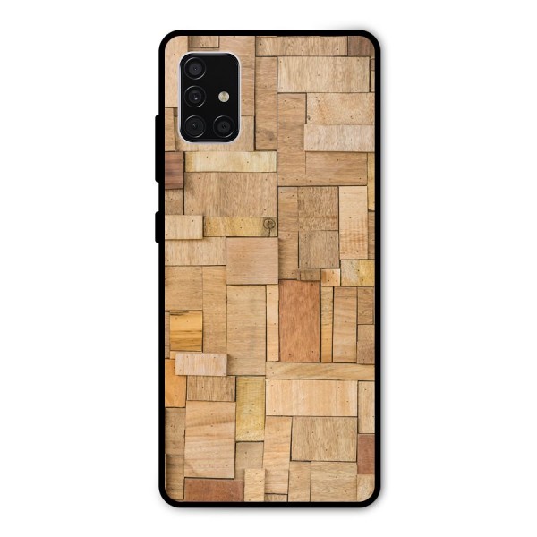 Wooden Blocks Metal Back Case for Galaxy A51
