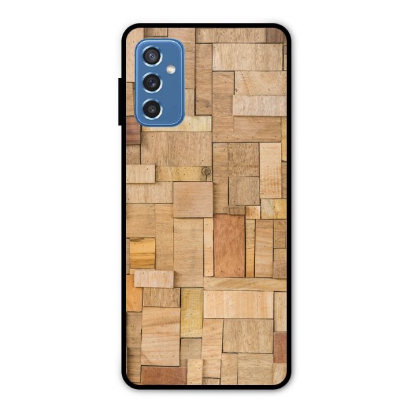 Wooden Blocks Metal Back Case for Galaxy M52 5G