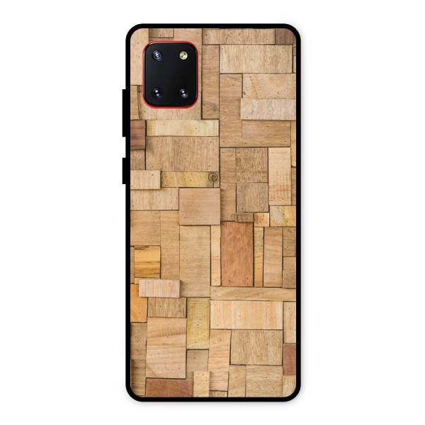 Wooden Blocks Metal Back Case for Galaxy Note 10 Lite