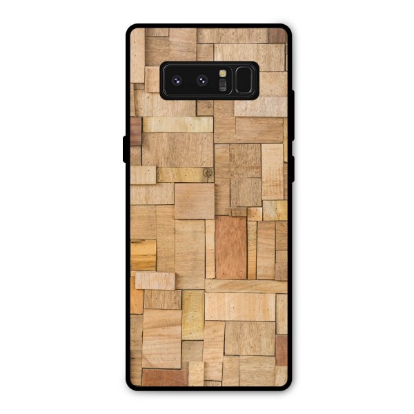 Wooden Blocks Metal Back Case for Galaxy Note 8