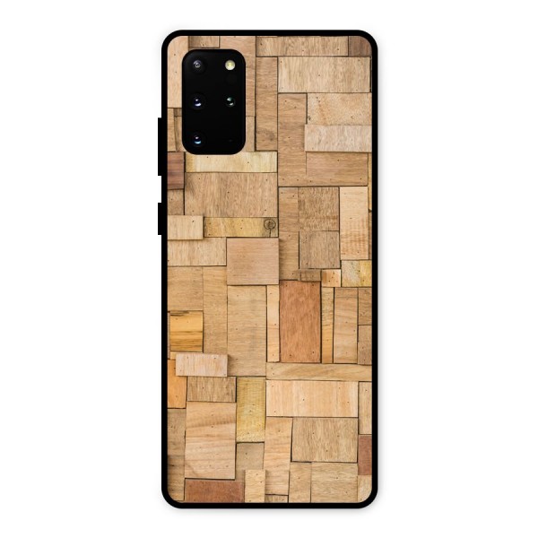 Wooden Blocks Metal Back Case for Galaxy S20 Plus