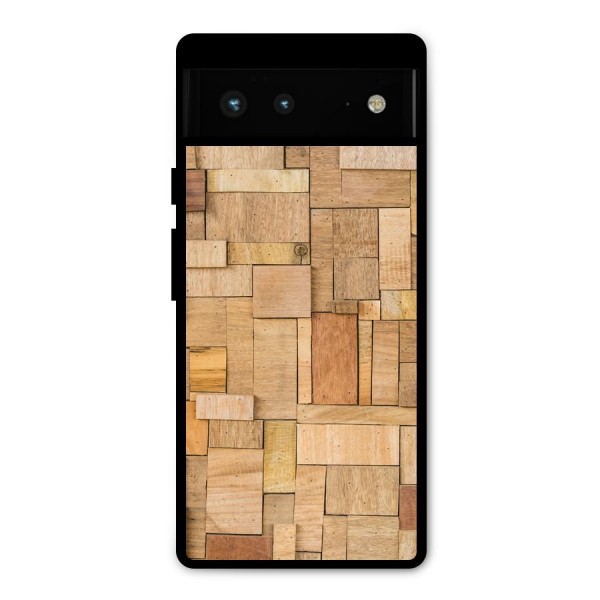 Wooden Blocks Metal Back Case for Google Pixel 6